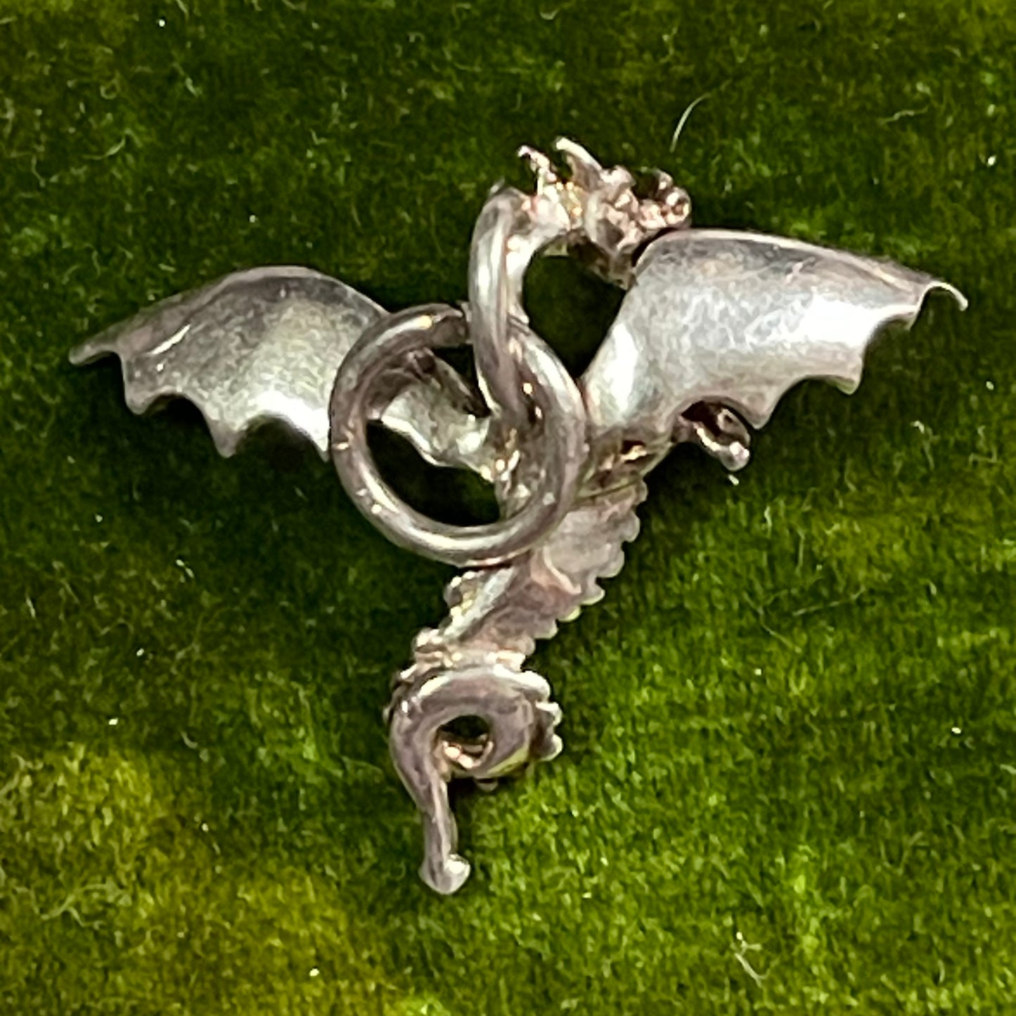 Vintage Sterling Silver Dragon Charm