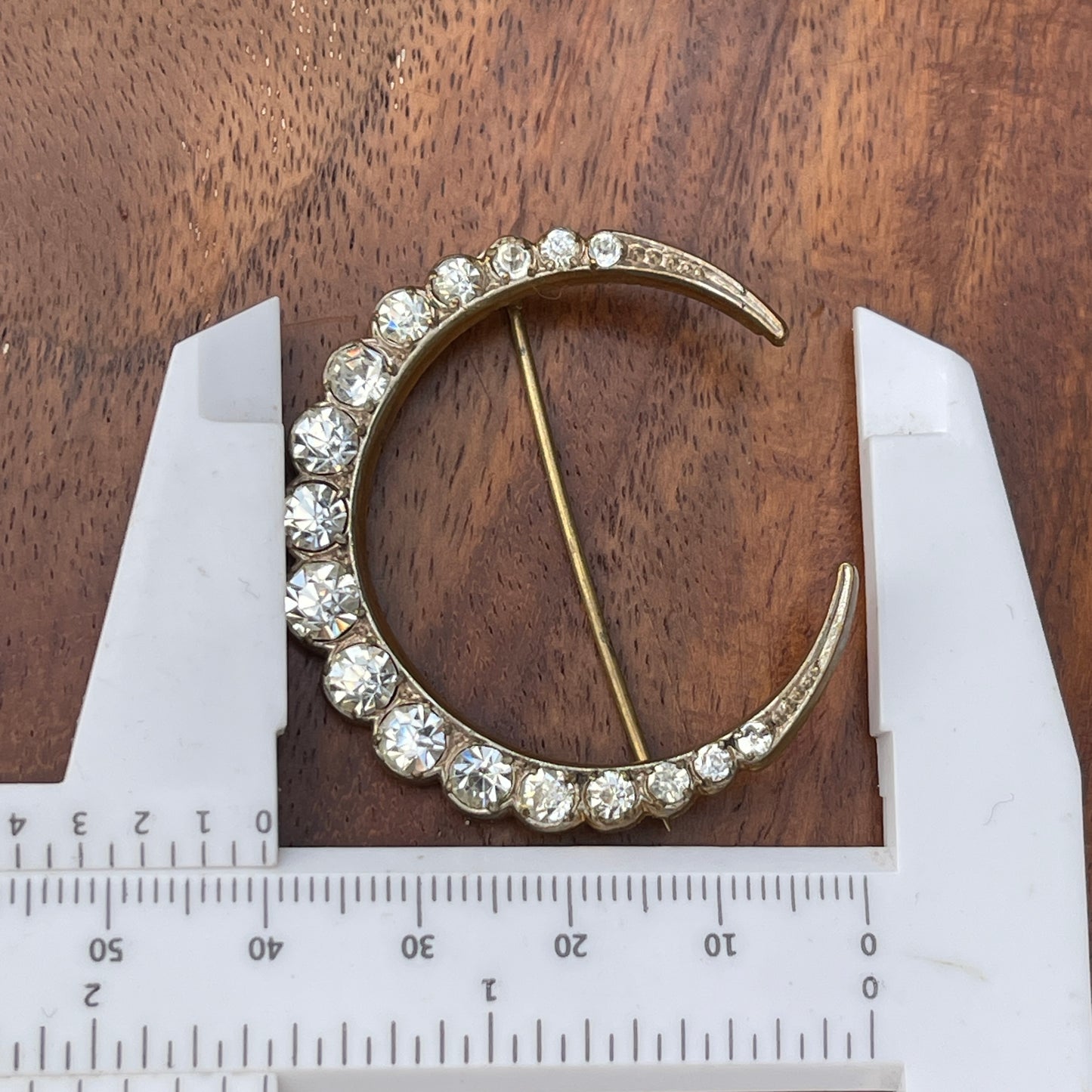 Unreleased: Victorian Crescent Moon Paste Brooch