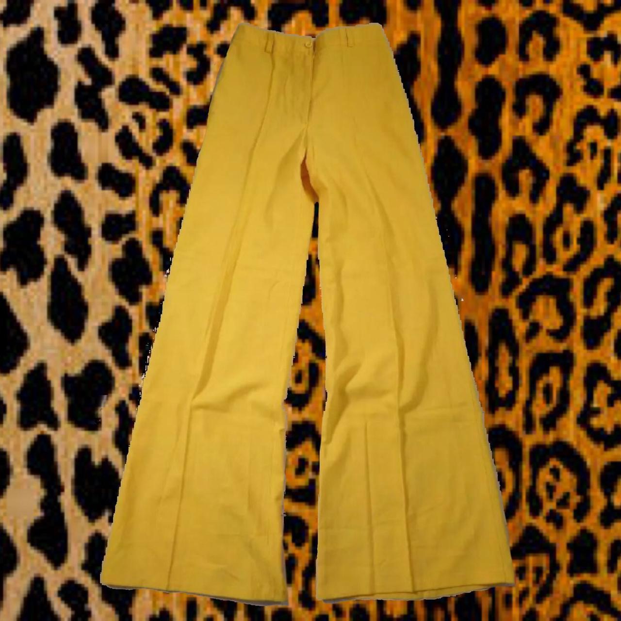 Vintage 70s Peroche Paris Yellow Flares
