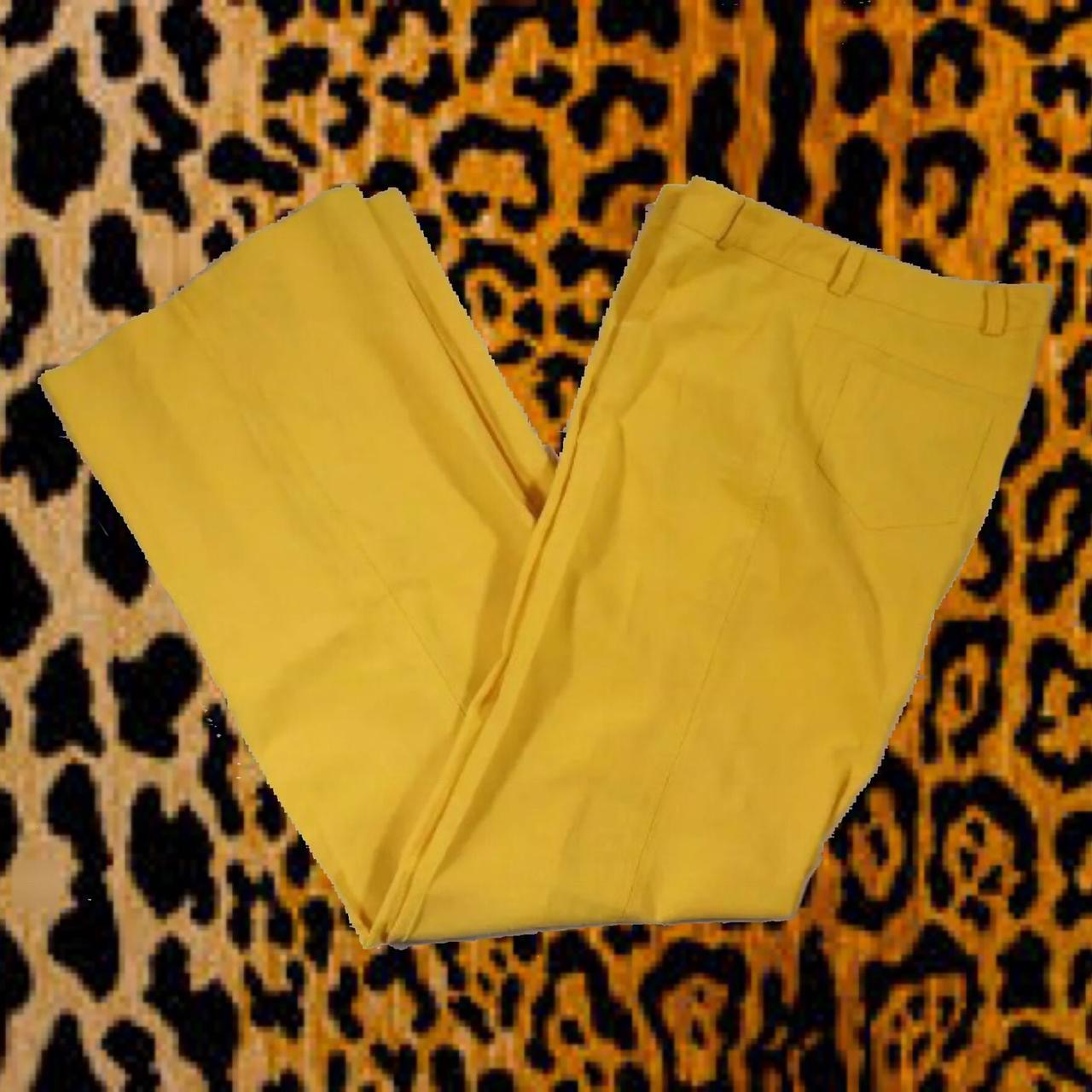 Vintage 70s Peroche Paris Yellow Flares