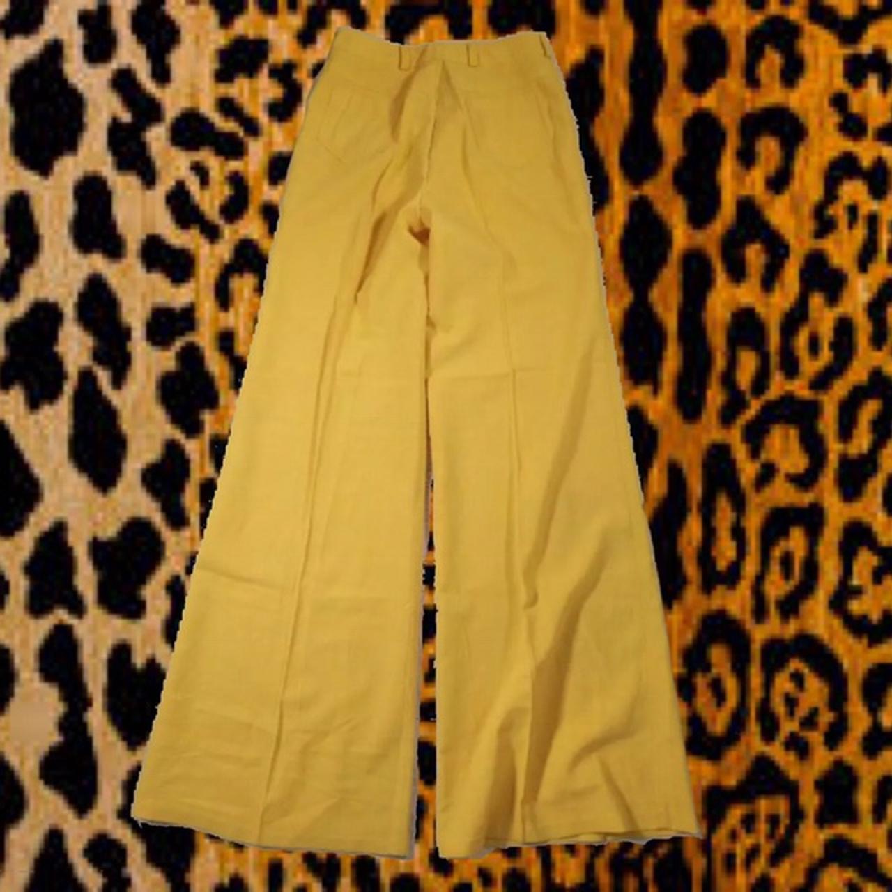 Vintage 70s Peroche Paris Yellow Flares