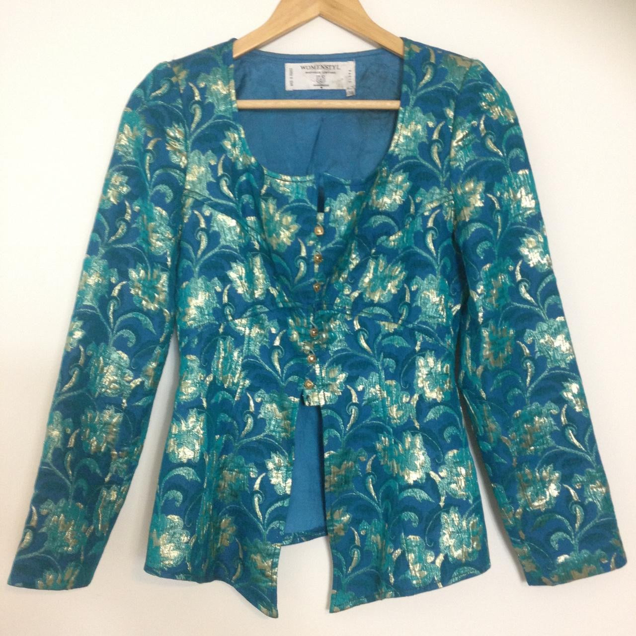 Vintage Blue Baroque Jacket