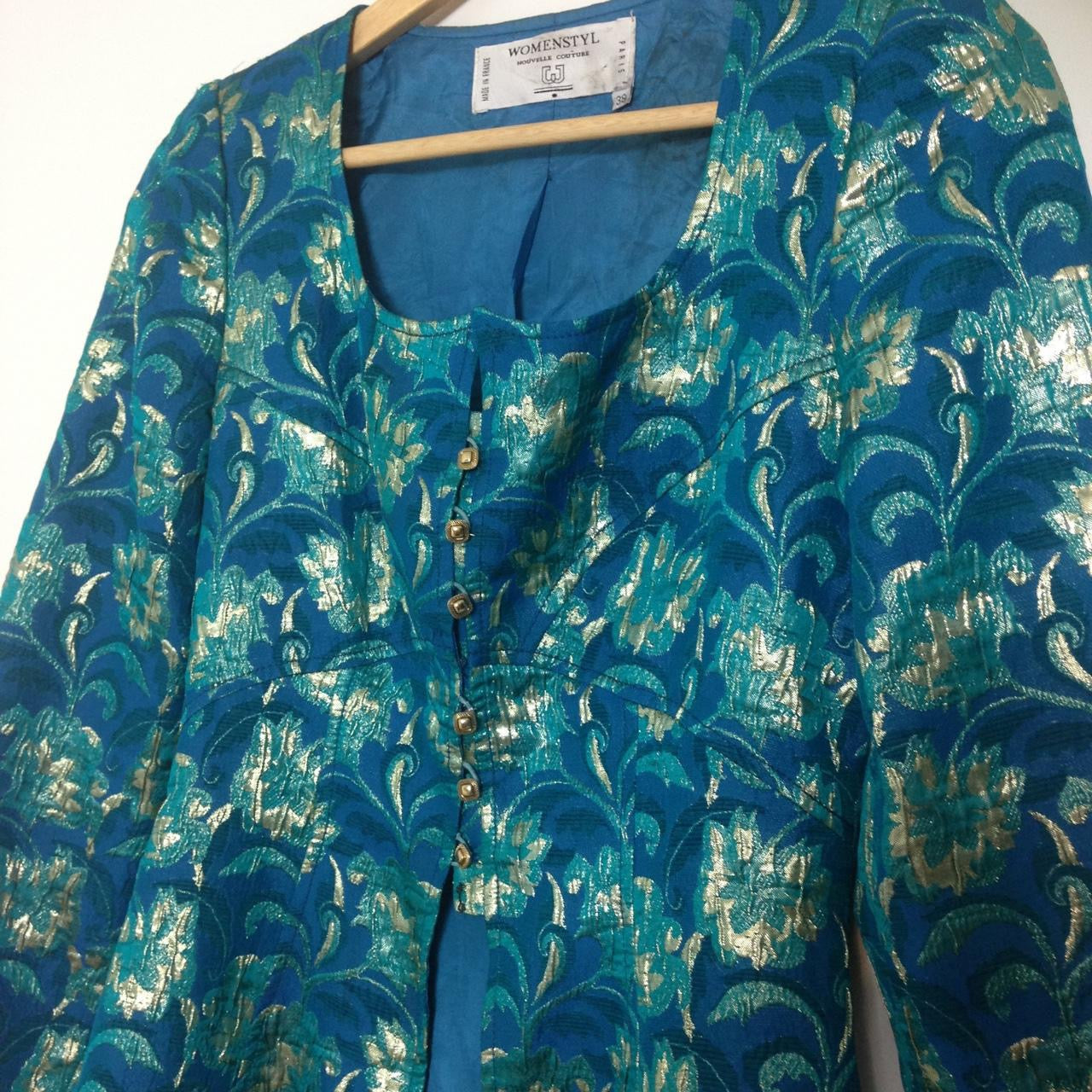 Vintage Blue Baroque Jacket