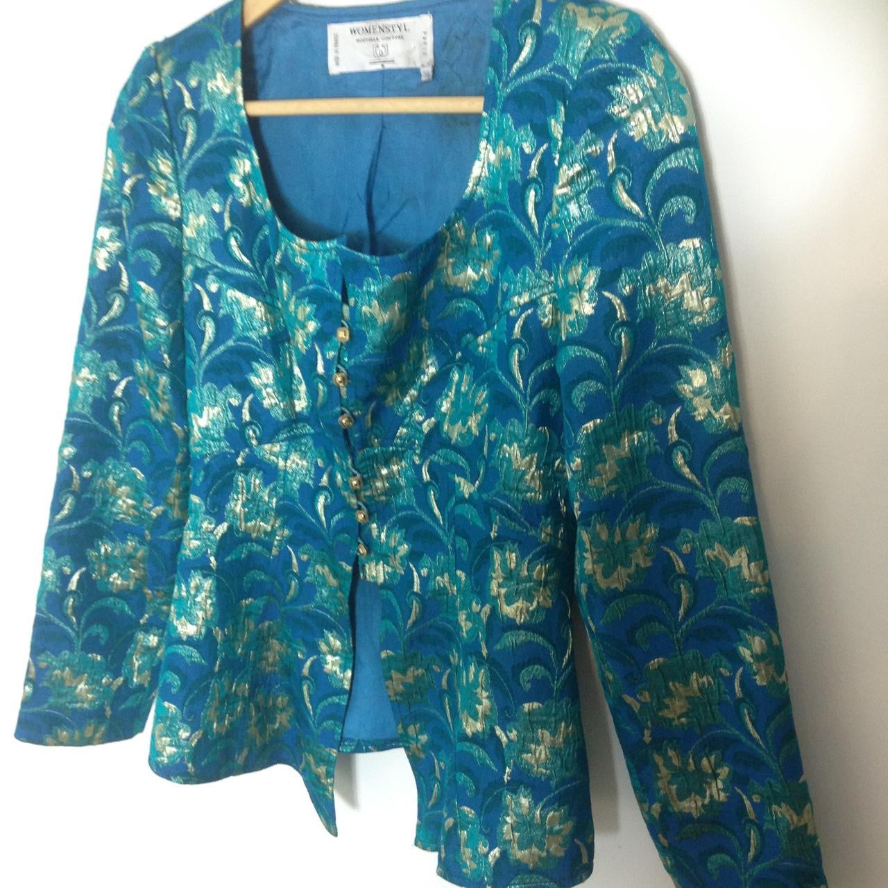 Vintage Blue Baroque Jacket