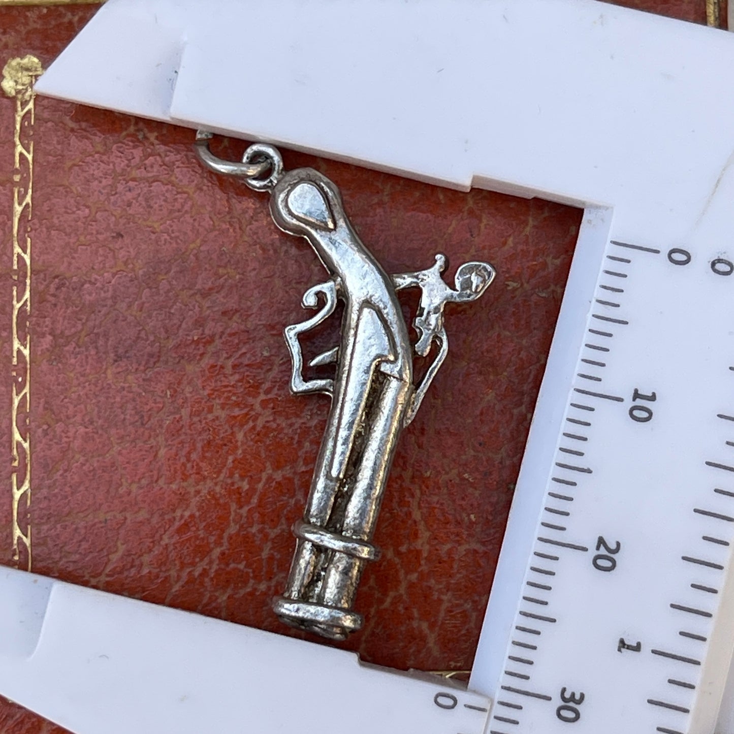 Sterling Silver Vintage Flintlock Pistol Gun Charm 4g