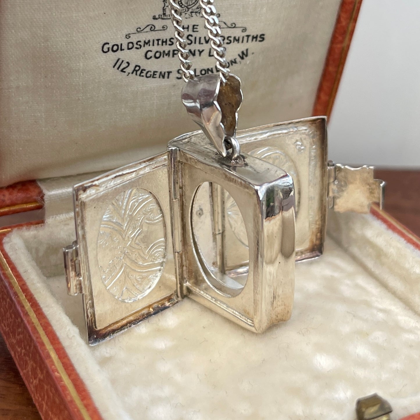 Vintage Sterling Silver Bound Book Locket 15g