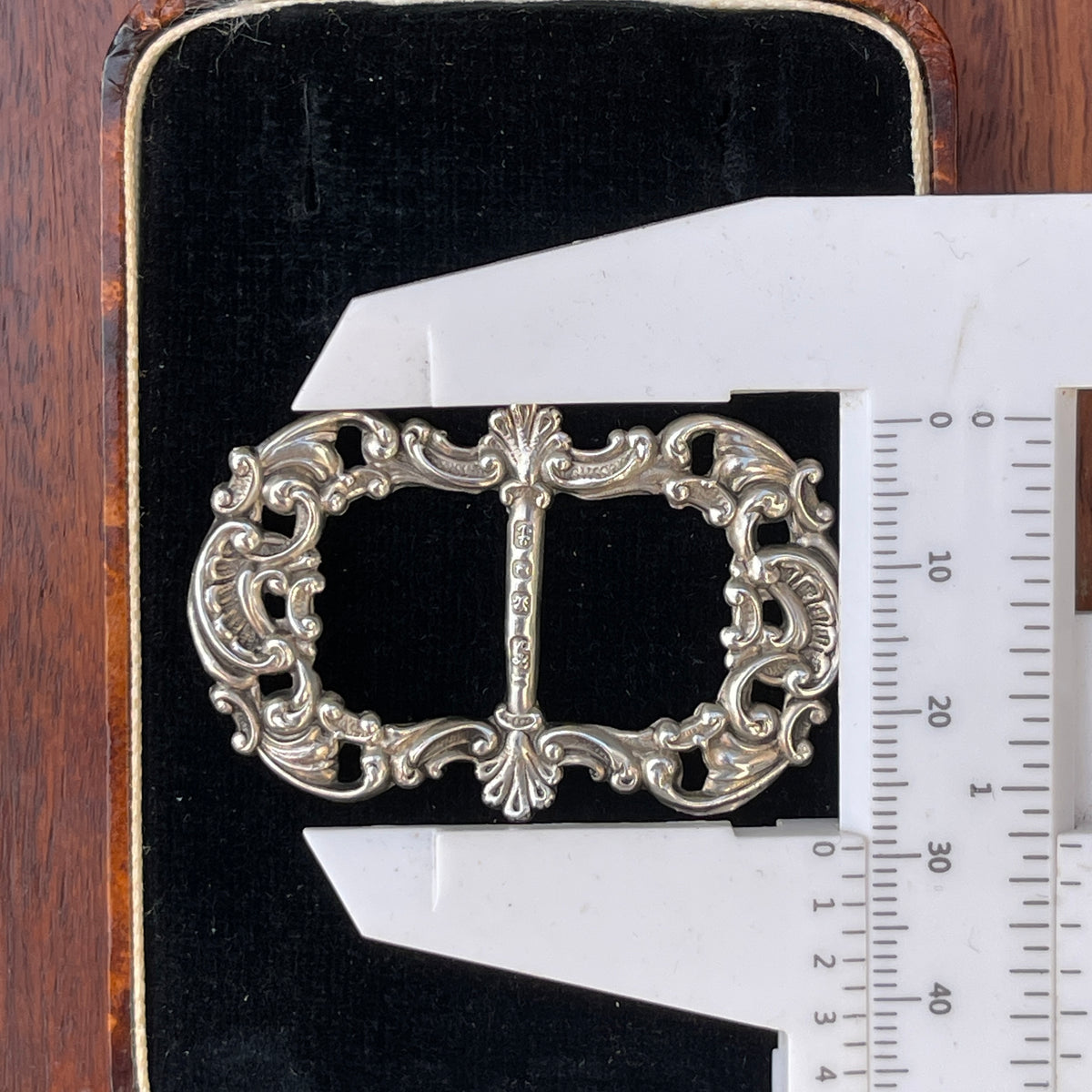 Antique Victorian Sterling Silver Buckle for Choker 1899