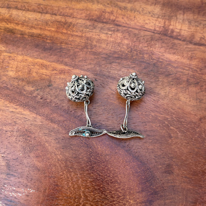 Unreleased: Antique Victorian Silver Balkan Filigree Cufflinks