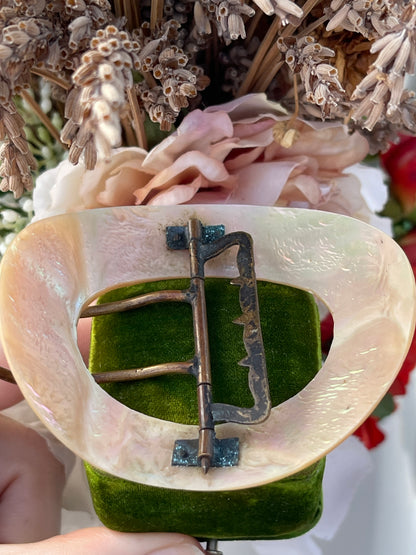 Unreleased: Antique Victorian Large Mother Of Pearl Buckle