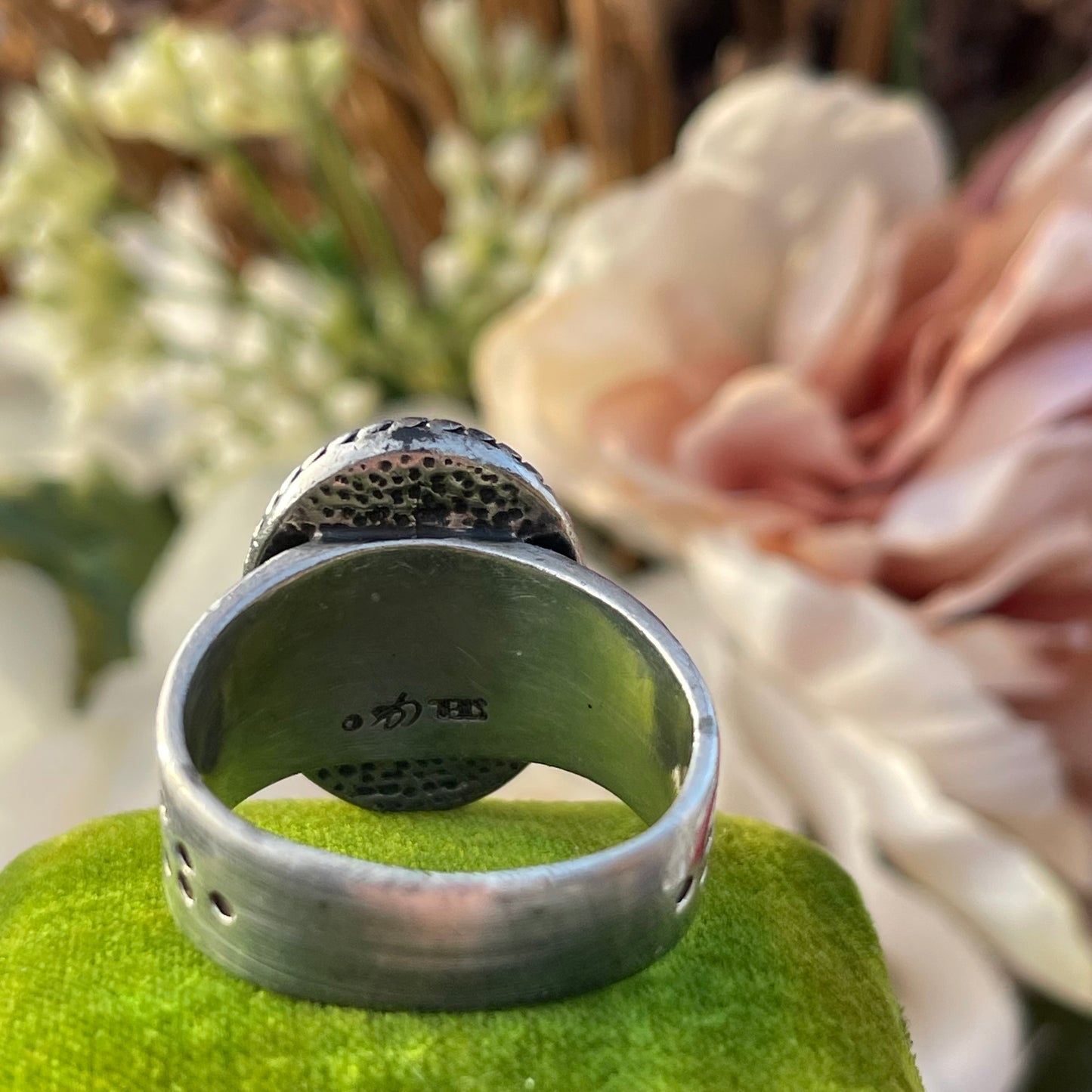 Vintage Sterling Silver Sleeping Beauty Turquoise Carolyn Pollack Ring S 14g