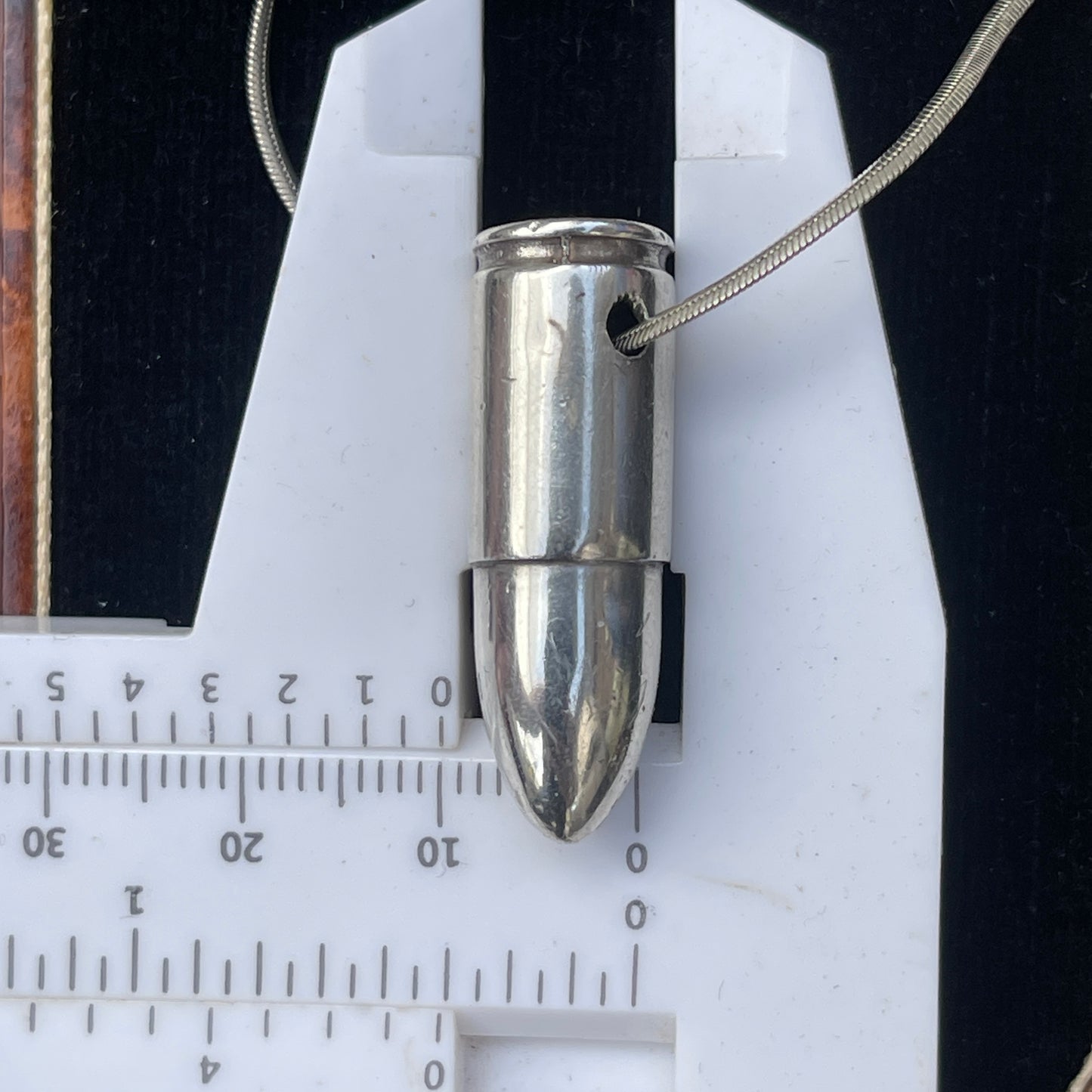 Unreleased: Vintage Sterling Silver Bullet Pendant Necklace