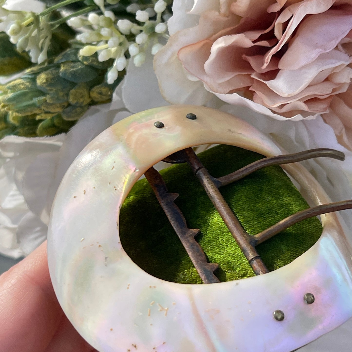 Unreleased: Antique Victorian Large Mother Of Pearl Buckle