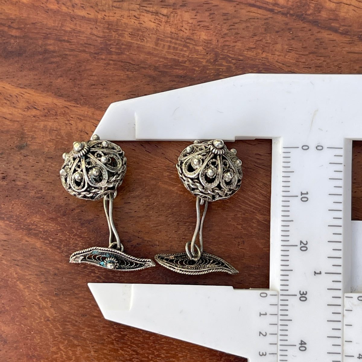 Unreleased: Antique Victorian Silver Balkan Filigree Cufflinks