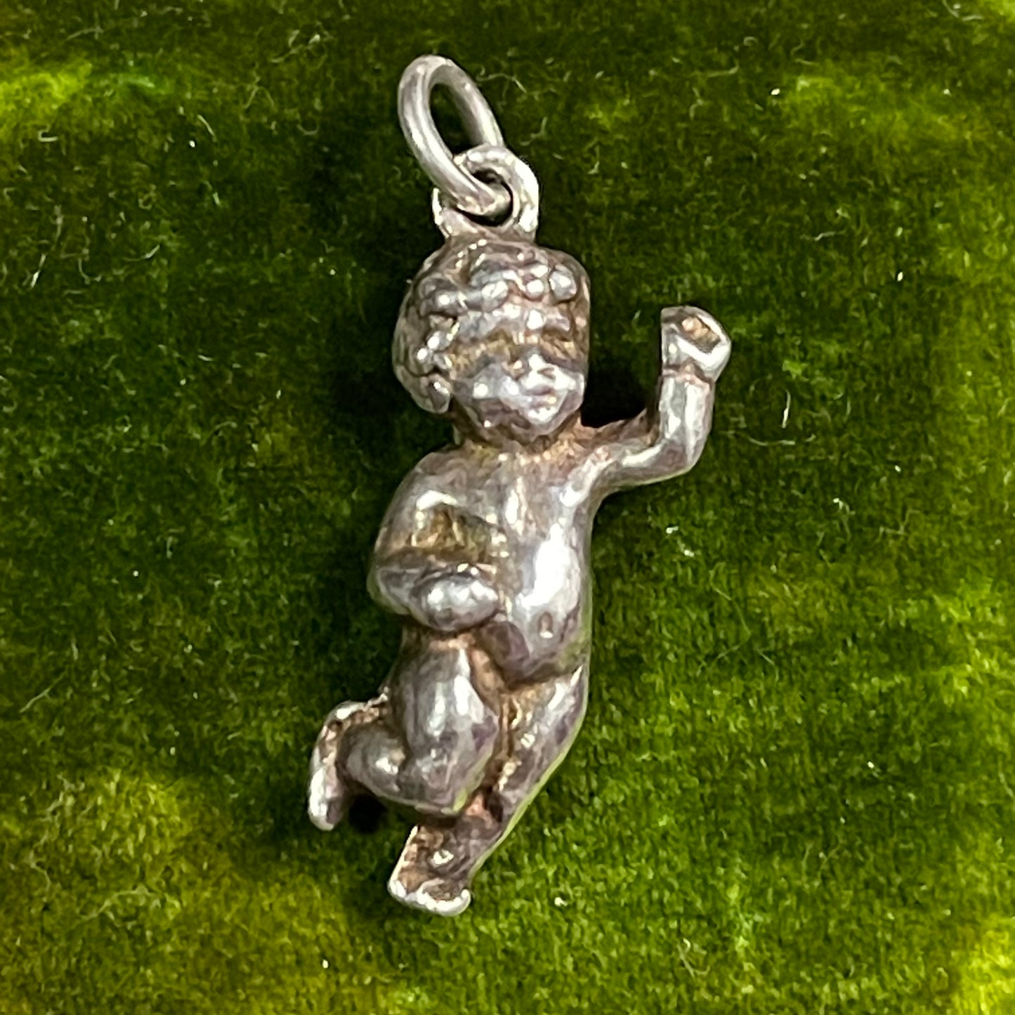 Vintage Sterling Silver Dancing Cherub Charm