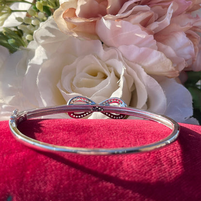 Sterling Silver Infinity DiamonFlash Warren James Bangle Bracelet RRP £179