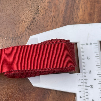 Unreleased: Vintage Deep Red Petersham Grosgrain Ribbon