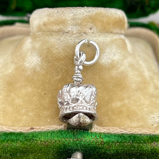 Vintage Sterling Silver Regal Crown Charm