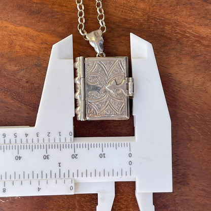 Unreleased: Vintage Sterling Silver Bound Book Locket 15g (2 of 2 available)