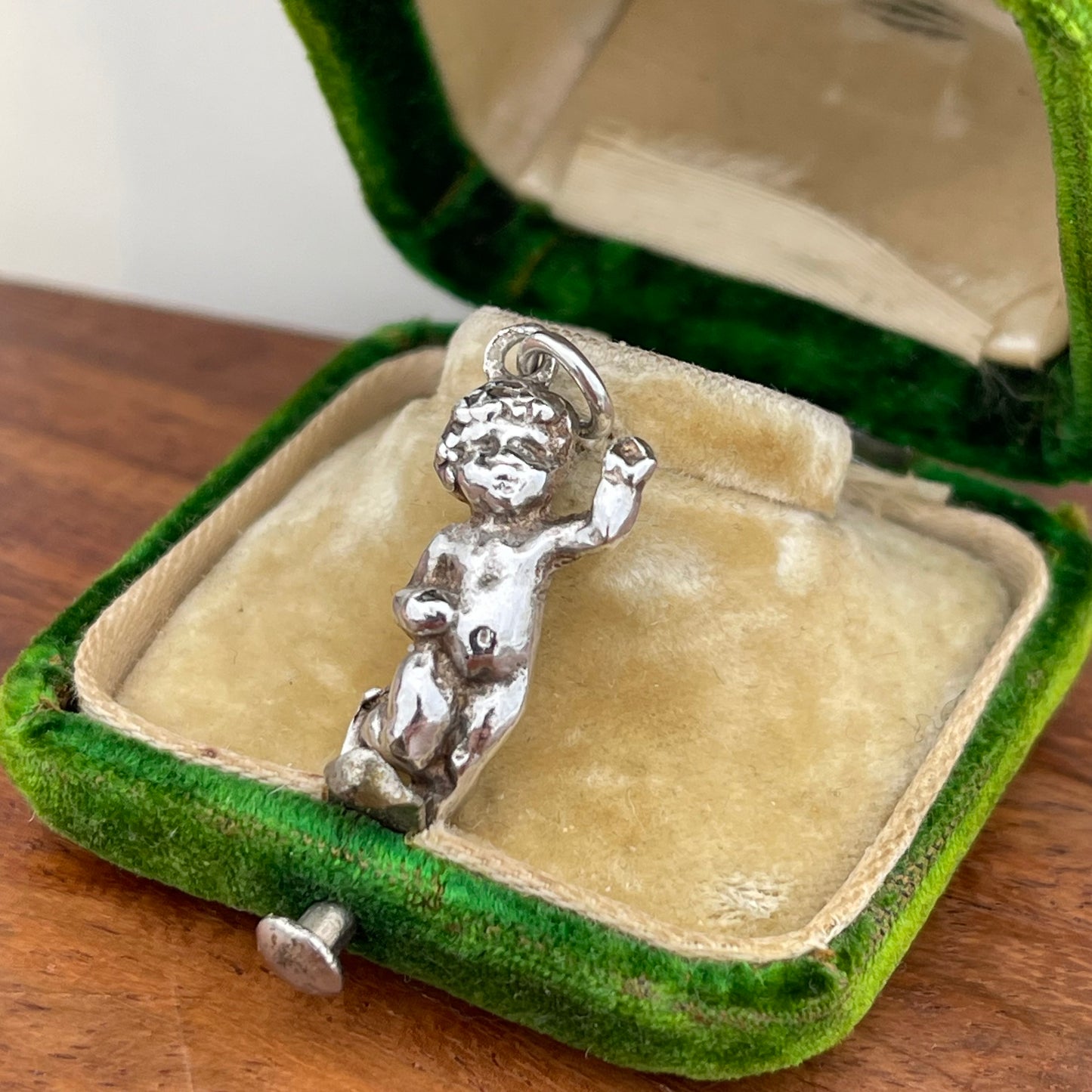 Vintage Sterling Silver Dancing Cherub Charm