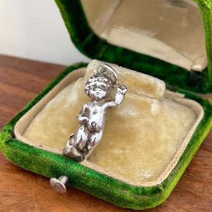 Vintage Sterling Silver Dancing Cherub Charm
