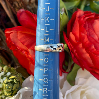 Vintage Sterling Silver Moon Cut Out Ring N