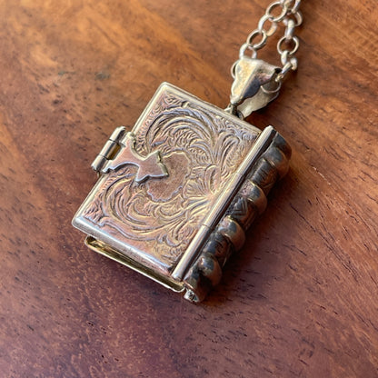 Unreleased: Vintage Sterling Silver Bound Book Locket 15g (2 of 2 available)