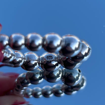 Chunky Silver Droplet Teardrop Hoop Dropper Earrings