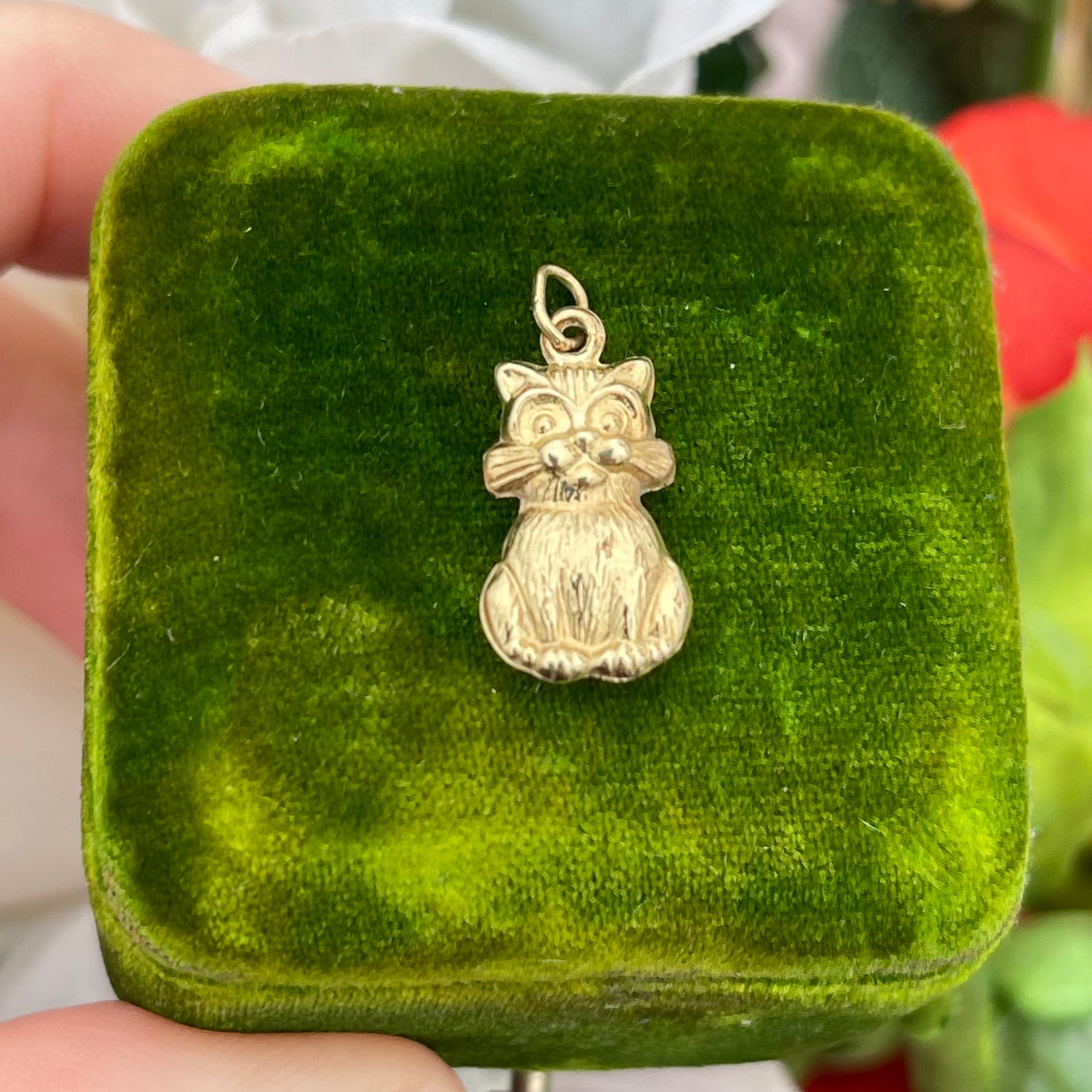 Vintage 9ct Gold Cat Charm