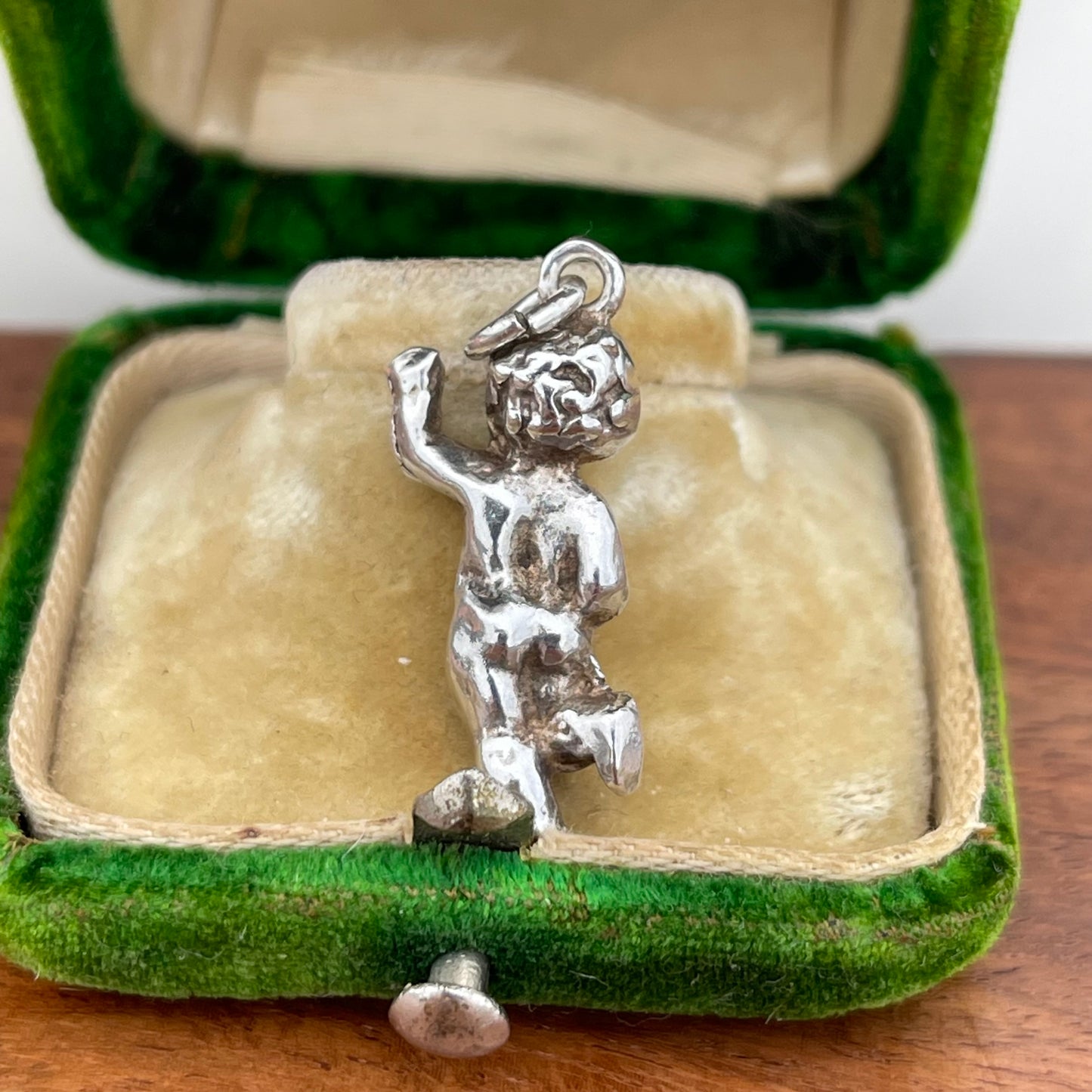 Vintage Sterling Silver Dancing Cherub Charm