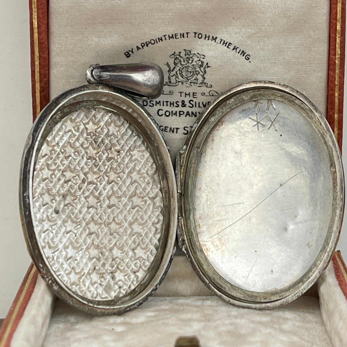 Unreleased: Antique Victorian Ghost Niello Star Locket Pendant