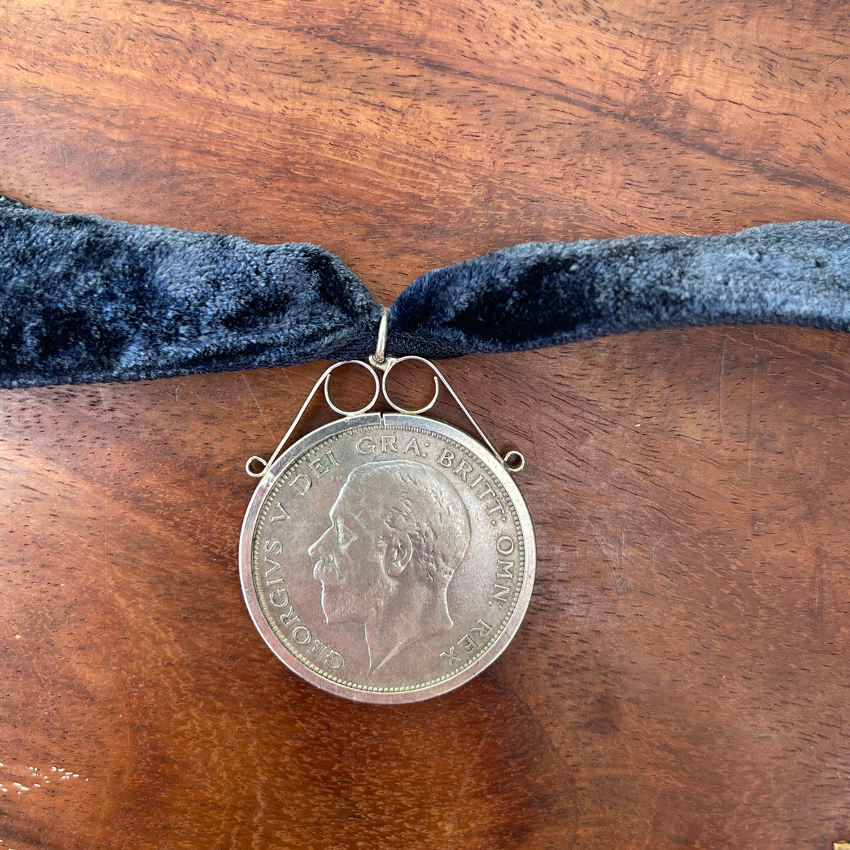 Unreleased: Antique 1929 Silver Large Half Crown Coin Pendant