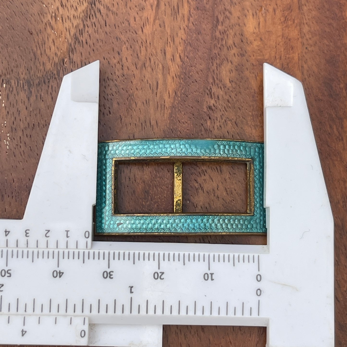 Unreleased: Art Deco Blue Guilloché Enamel Buckle
