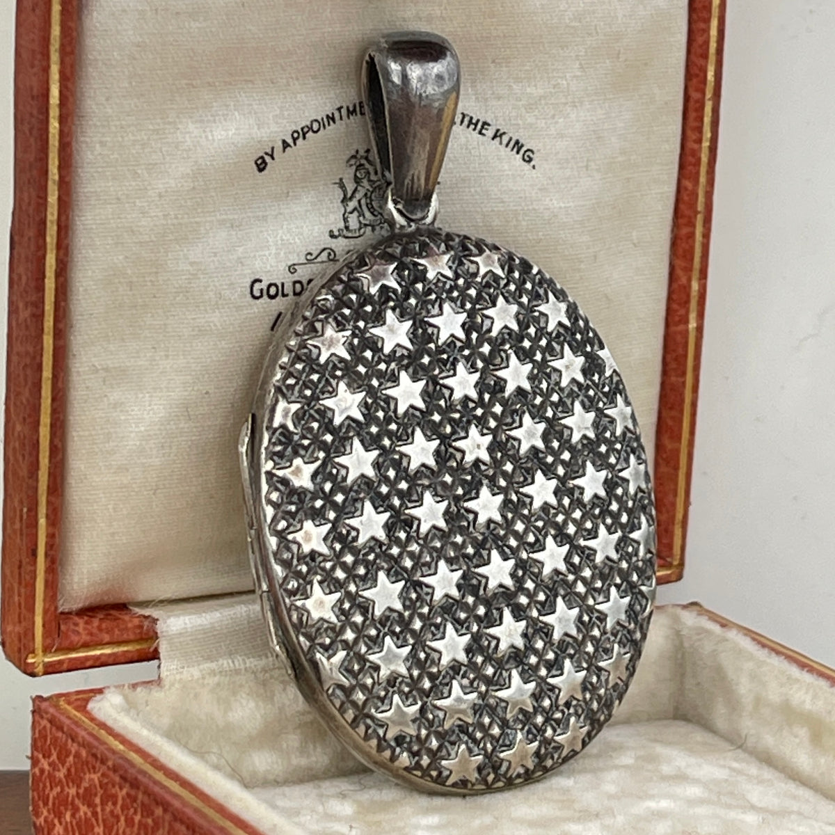 Unreleased: Antique Victorian Ghost Niello Star Locket Pendant