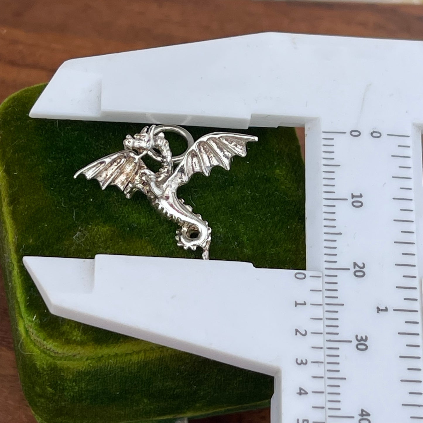 Vintage Sterling Silver Dragon Charm