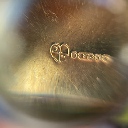 Antique 9ct Gold Edwardian Book Locket Engraved Heart Pendant Rare 1903 3g
