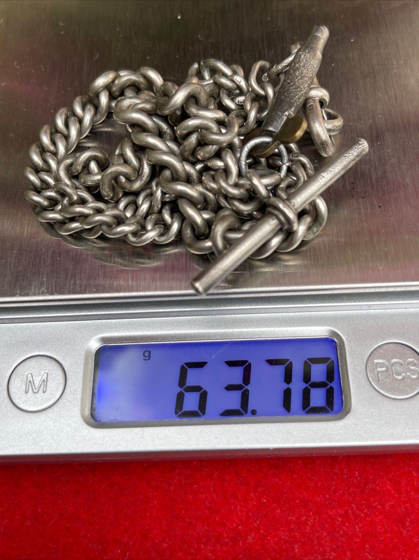 Antique Georgian Silver Watch Chain Necklace