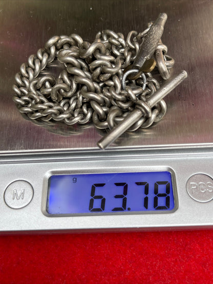 Antique Georgian Silver Watch Chain Necklace