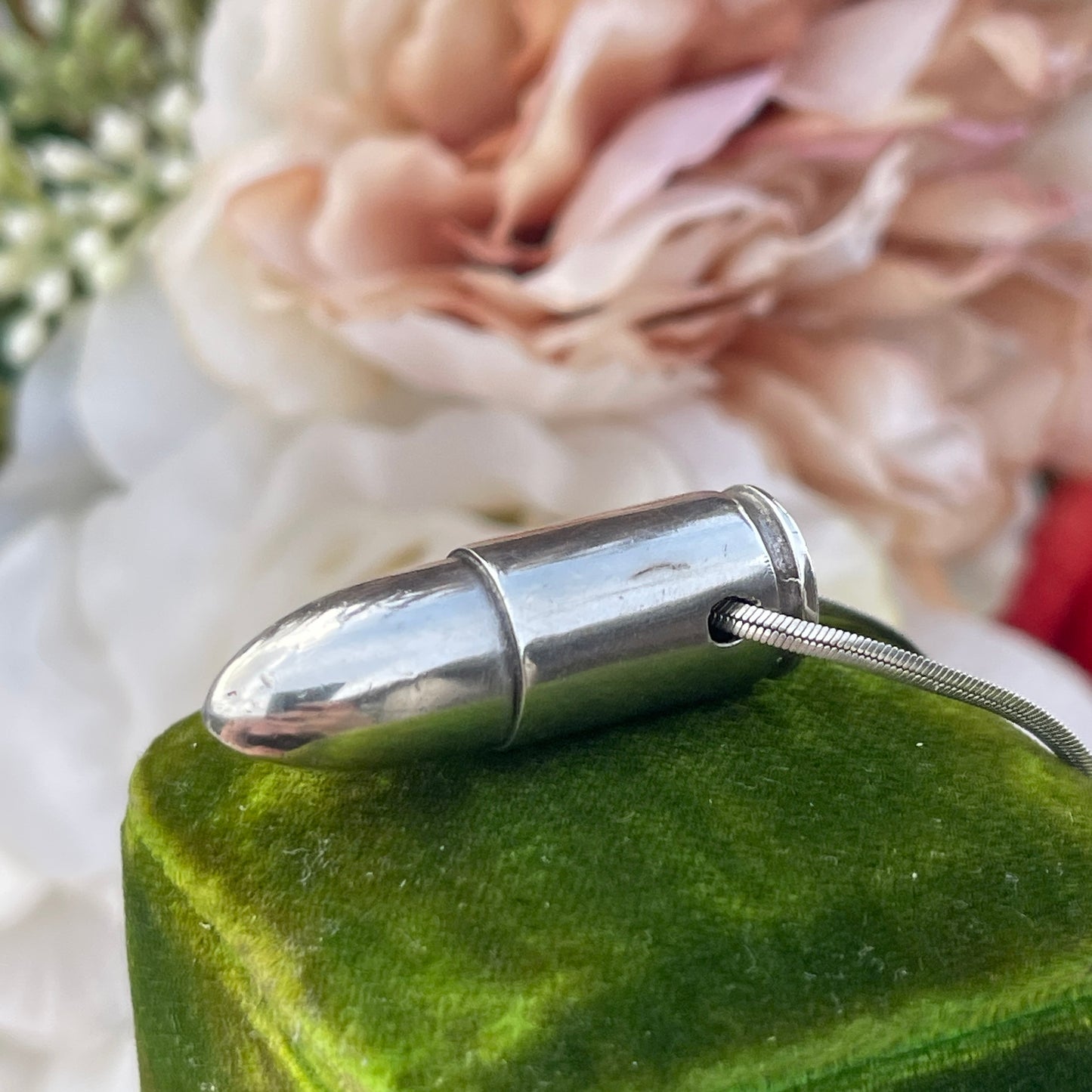 Unreleased: Vintage Sterling Silver Bullet Pendant Necklace