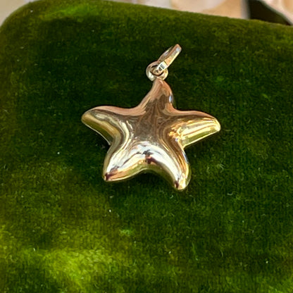9ct Gold Star Fish Charm Rare Nautical Sea Life Ocean Yellow 0.5g