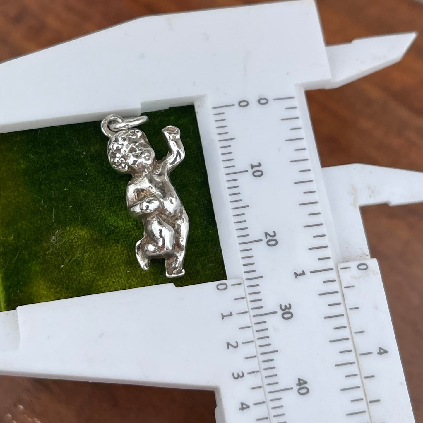 Vintage Sterling Silver Dancing Cherub Charm