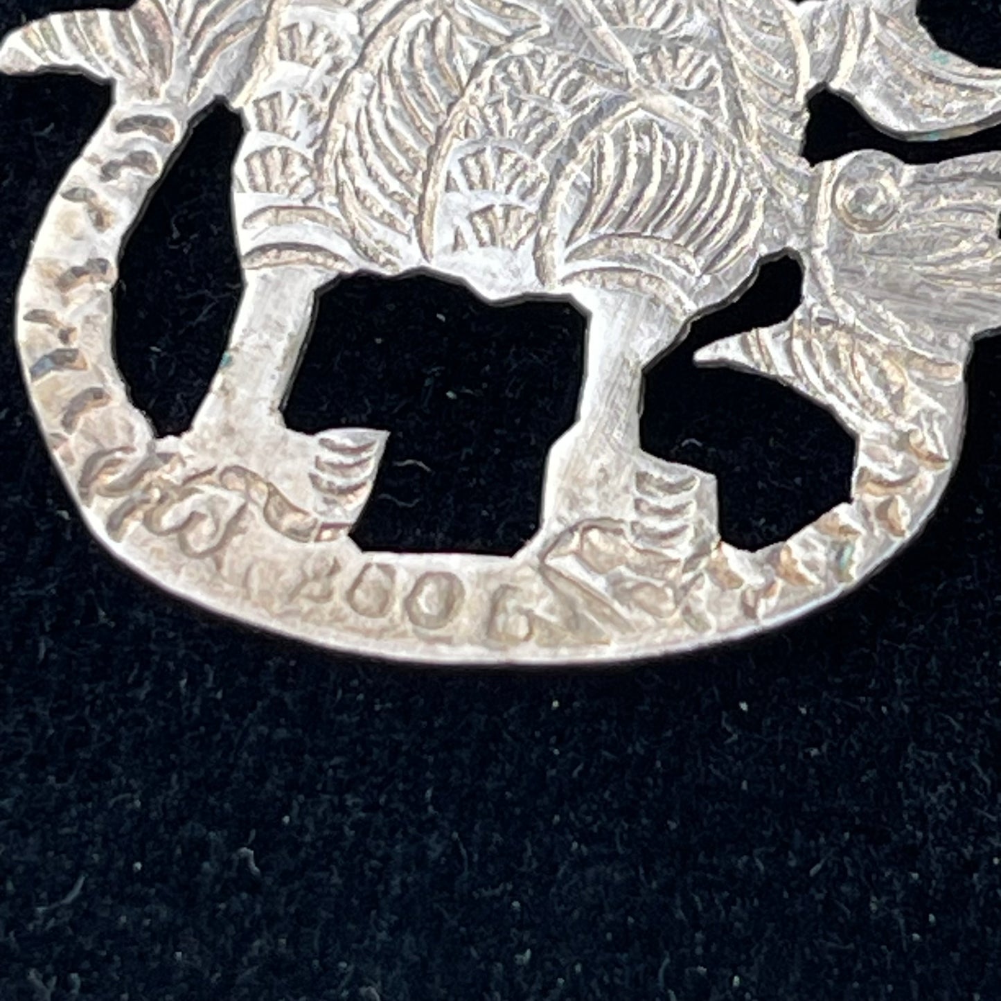 Vintage Sterling Silver Siam Dancer Dropper Earrings