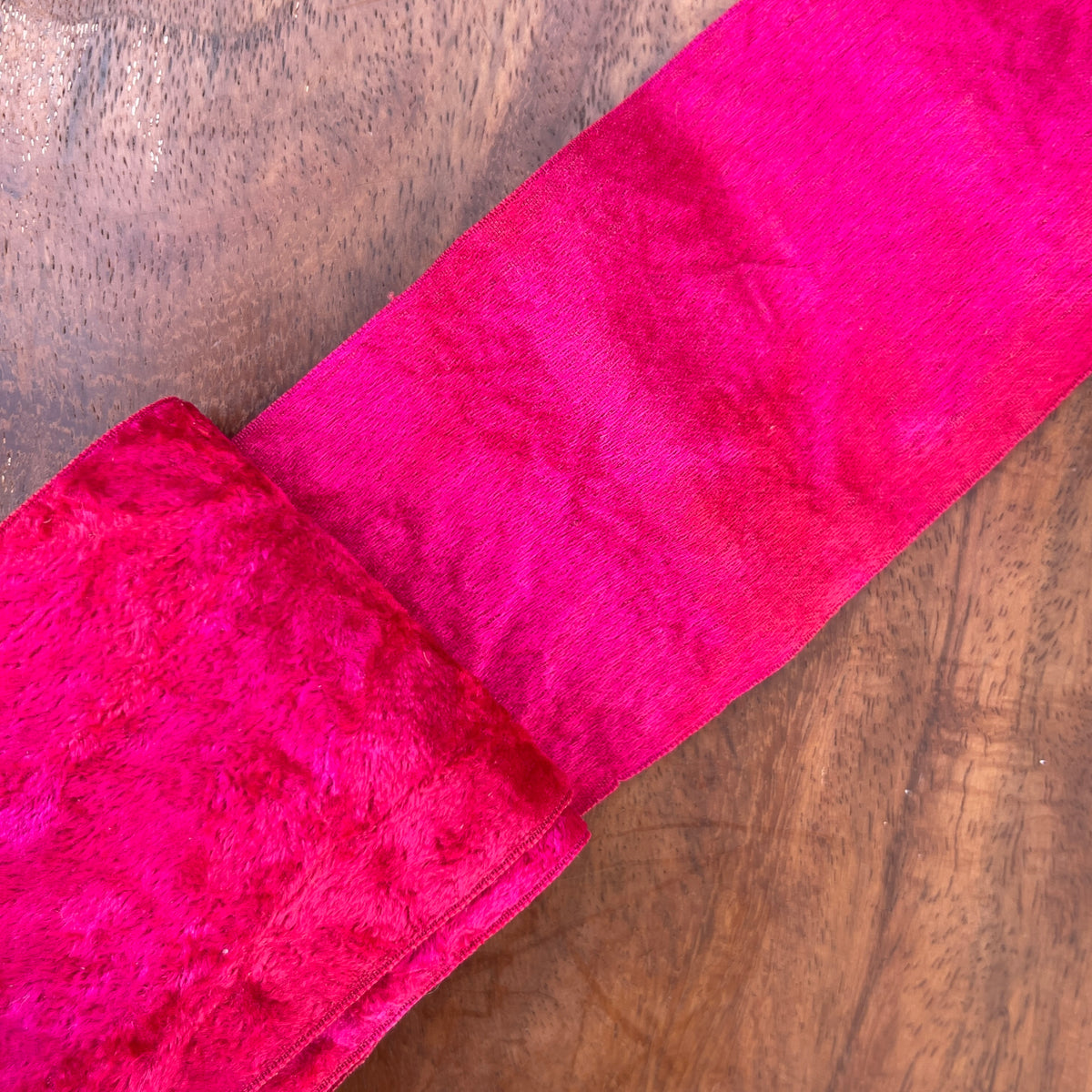Antique Pink Silk Velvet Ribbon 2”