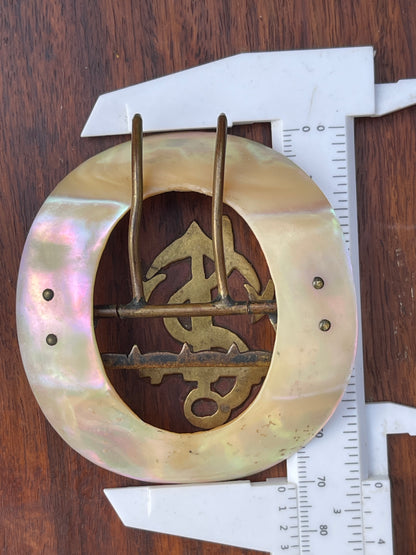 Unreleased: Antique Victorian Large Mother Of Pearl Buckle