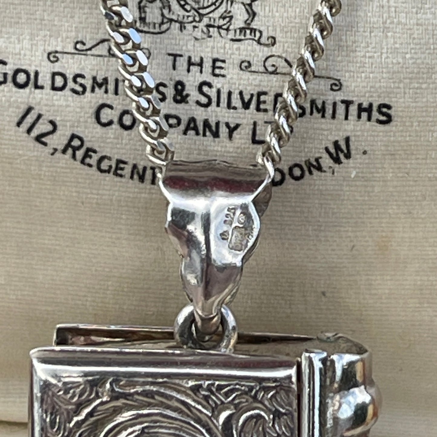 Vintage Sterling Silver Bound Book Locket 15g
