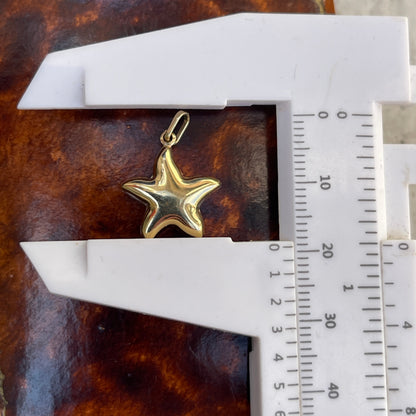 9ct Gold Star Fish Charm Rare Nautical Sea Life Ocean Yellow 0.5g