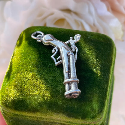 Sterling Silver Vintage Flintlock Pistol Gun Charm 4g