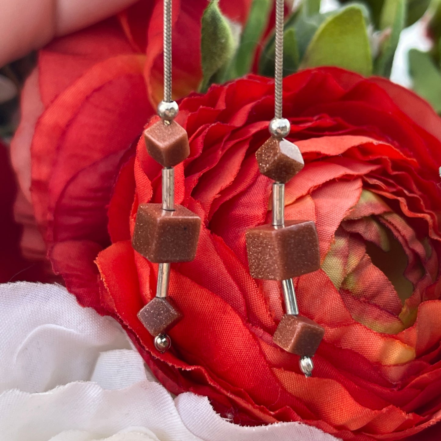 Vintage Sterling Silver XLONG Gold Stone Crystal Earrings 925 Chandelier Threads