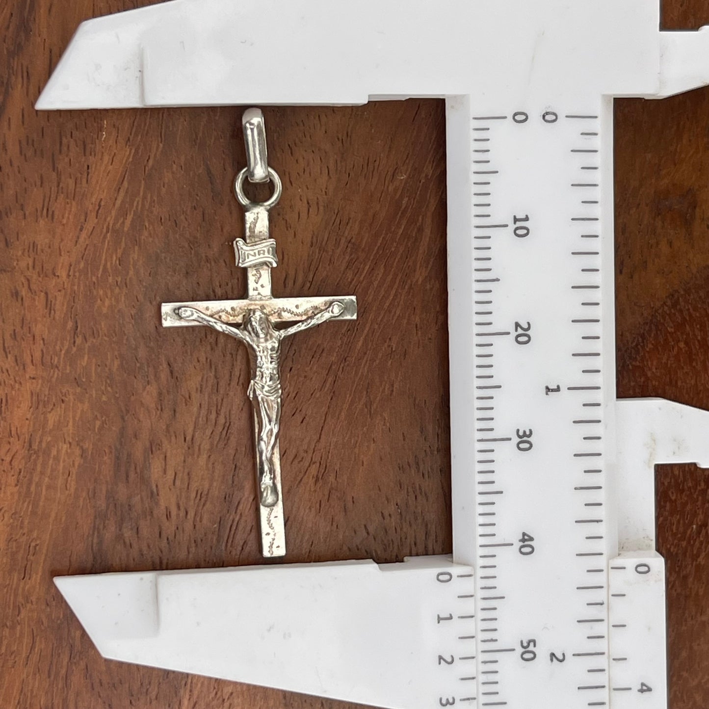 Vintage Sterling Silver Ornate Crucifix Cross Pendant