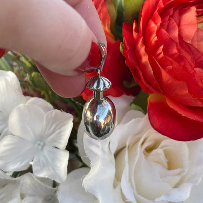 Silver Antique Revival Perfume Bottle Pendant