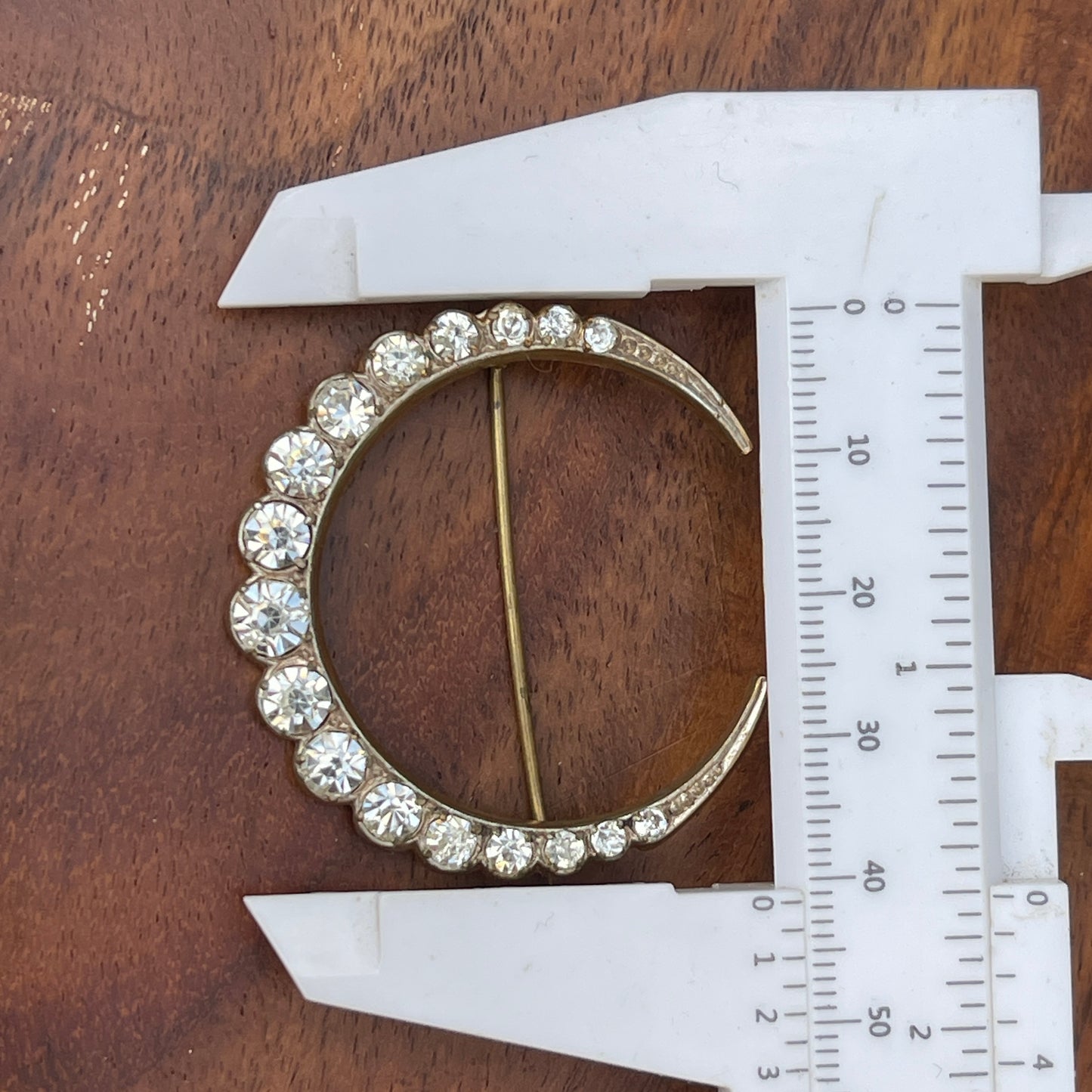 Unreleased: Victorian Crescent Moon Paste Brooch